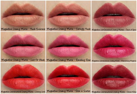 matte finish lipstick shades.